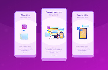 Image showing Cross-browser compatibility app interface template.