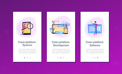Image showing Cross-platform development app interface template.