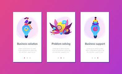 Image showing Business solution app interface template.