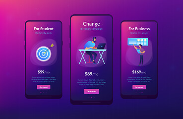 Image showing Business direction app interface template.