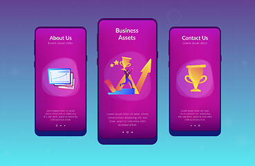 Image showing Business success app interface template.