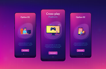 Image showing Cross-platform play app interface template.