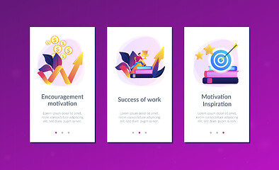 Image showing Motivation app interface template.