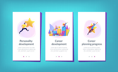 Image showing Career development app interface template.