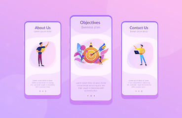 Image showing Goals and objectives app interface template.