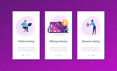 Image showing Hidden mining app interface template.