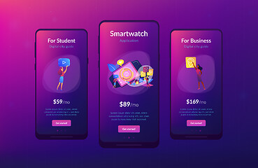 Image showing Smartwatch app app interface template.