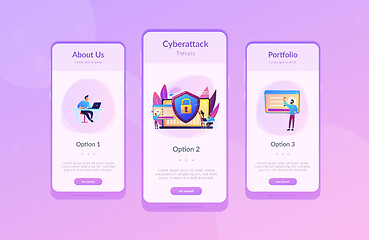 Image showing Cyber security app interface template.