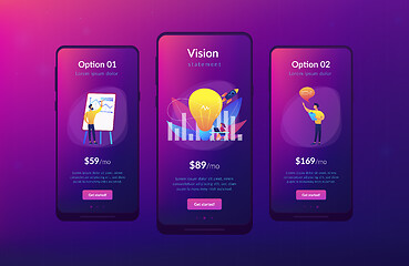 Image showing Vision statement app interface template.