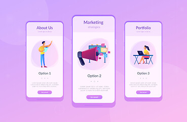 Image showing Marketing app interface template.