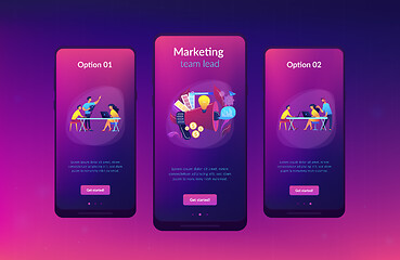 Image showing Digital marketing team app interface template.