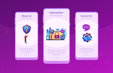 Image showing Cyber security software app interface template.