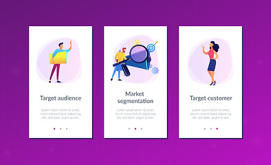 Image showing Target group app interface template.