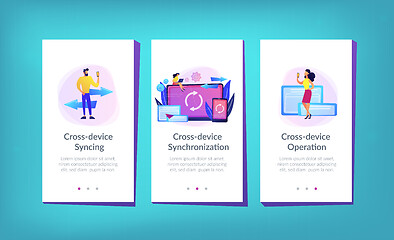 Image showing Cross-device syncing app interface template.