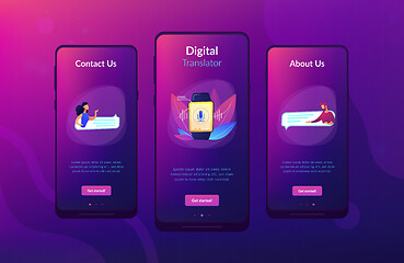 Image showing Digital translator app interface template.