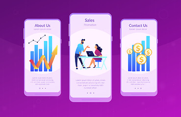 Image showing Sales growth app interface template.