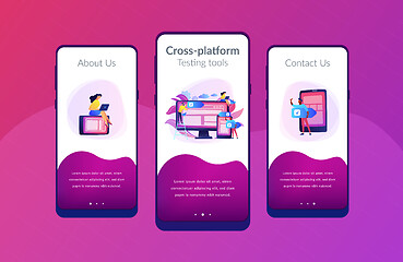 Image showing Cross-platform software app interface template.