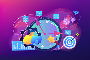 Image showing Time management concept vector illustration.