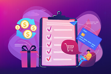 Image showing Cash back concept vector illustration.