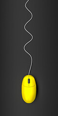 Image showing yellow computer mouse