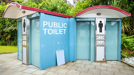 Image showing public toilet in New Zealand