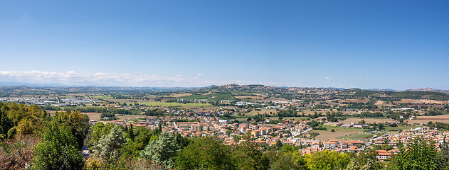 Image showing panoramic scenery in Italy Marche