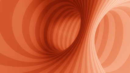 Image showing optical illusion red tunnel