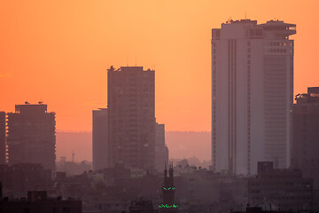 Image showing sunset scenery at Cairo Egypt