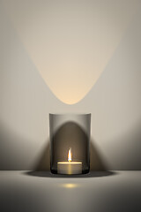 Image showing white candle with space for your content