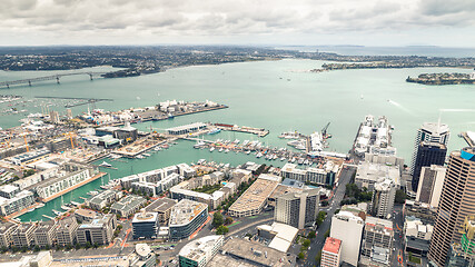 Image showing view to the Auckland harbour New Zealand