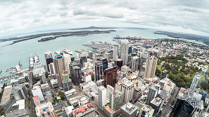 Image showing view to the Auckland harbour New Zealand