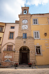 Image showing clock tower at San Severino Marche Italy