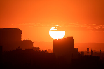 Image showing sunset scenery at Cairo Egypt