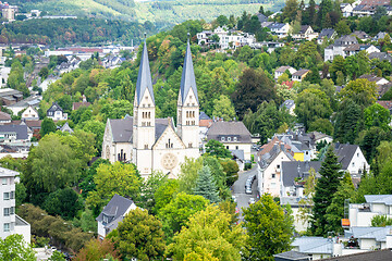 Image showing aerial view to the church of Siegen Germany