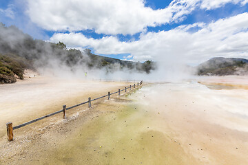 Image showing geothermal activity at Rotorua in New Zealand