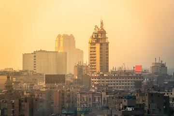 Image showing sunset scenery at Cairo Egypt