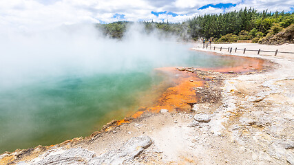 Image showing hot sparkling lake in New Zealand