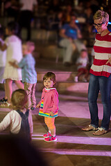 Image showing little girl dancing in the kids disco