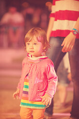 Image showing little girl dancing in the kids disco