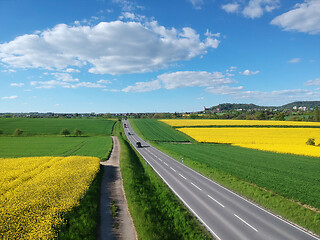 Image showing flight over some rape fields in south Germany near Herrenberg