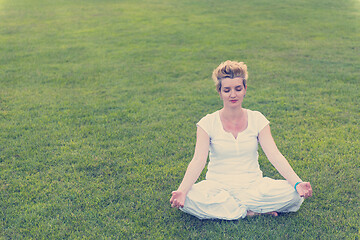 Image showing woman doing yoga exercise