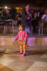 Image showing little girl dancing in the kids disco