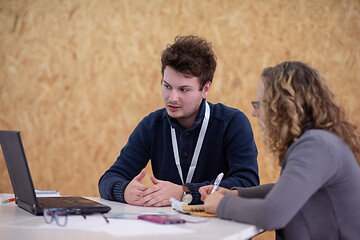 Image showing Startup Business Team On Meeting at office