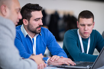 Image showing Startup Business Team On Meeting at office