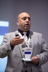 Image showing businessman giving presentations at conference room