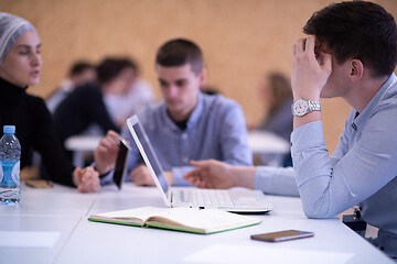 Image showing Startup Business Team On Meeting at office