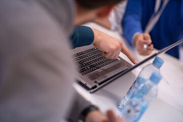 Image showing Startup Business Team On Meeting at office