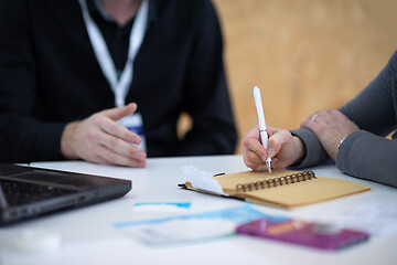 Image showing Startup Business Team On Meeting at office