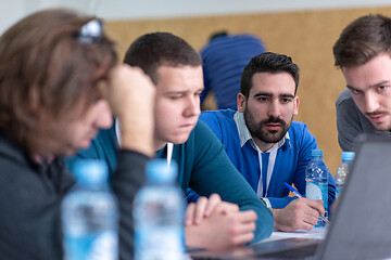 Image showing Startup Business Team On Meeting at office