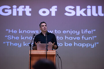 Image showing businessman giving presentations at conference room